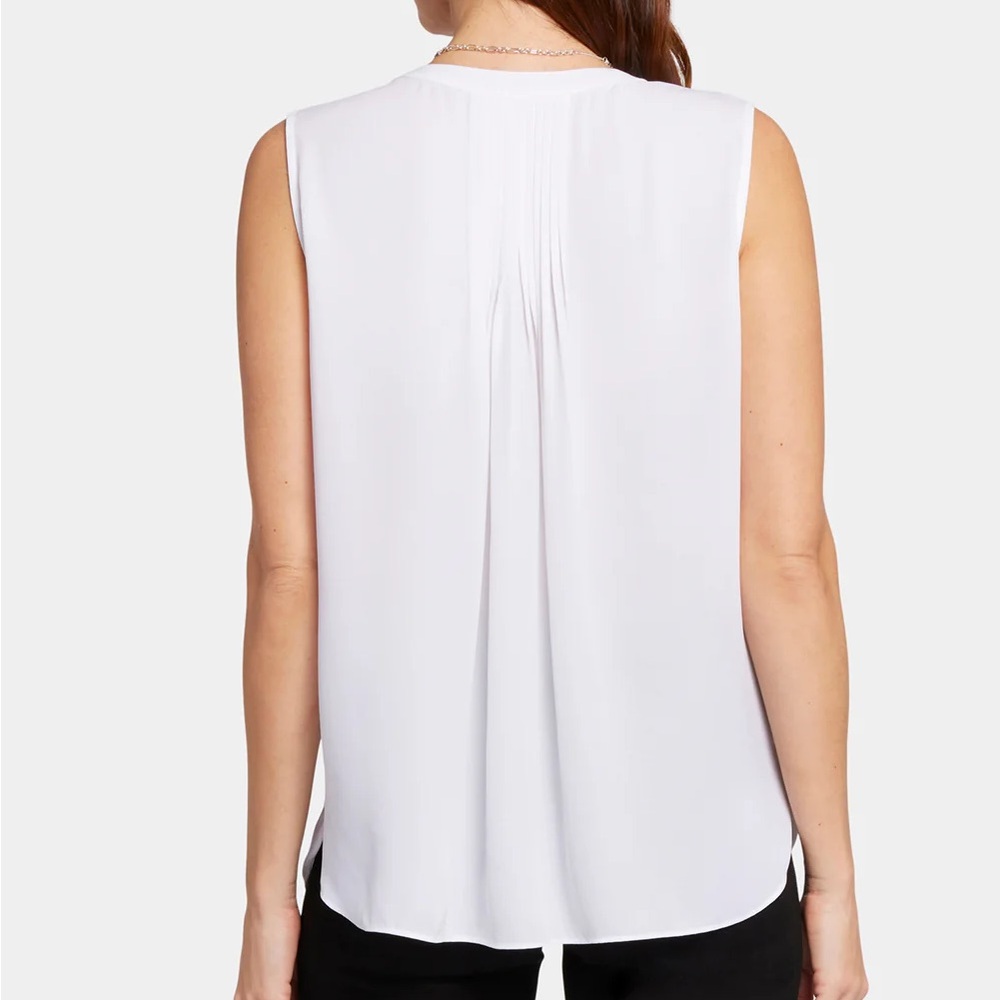 Ann Taylor LOFT Pintuck Henley Sleeveless Top